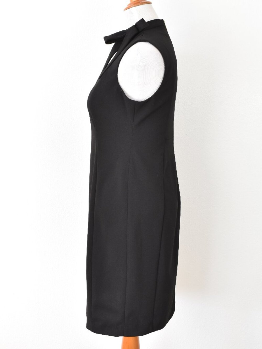 Calvin Klein Mock Tie Neck Sheath Dress Black - 14 - Picture 6 of 10